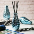 thumbnail image 2 of 8 Ounce Pebble Grain Glass Diffuser Bottles with 48pcs Dark Grey Fiber Sticks Set of 6, 2 of 6