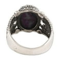 thumbnail image 4 of NOVICA Men's composite turquoise ring, 'Masculine Royalty', 4 of 7