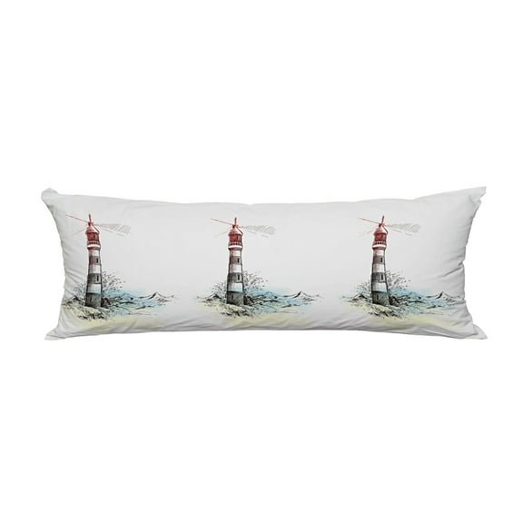 ECZJNT Lighthouse with sea waves Pillow Cover Body Pillowcase Pillow Protector 20x60 Inch
