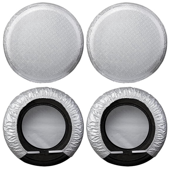DIDADI Tire Covers Set of 4, Waterproof Anti-UV Wheel Cover for Truck, SUV, Trailer, Camper, RV, Fit Tire Diameters 27-29 inches