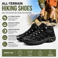 thumbnail image 6 of LASUDRAA Unisex Non Slip Hiking Shoes Mid Top Breathable Trekking Boots Wear Resistant Outdoor Trail Footwear for Hiking Camping Walking, 6 of 7