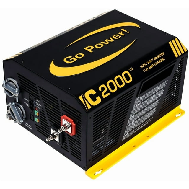 Go Power Power Inverter GP-IC-2000-12-PKG IC 2000; Inverts 12 Volt DC To 120 Volt AC; 2000 Watts Output/3400 Watts Surge; 90 Percent Efficiency; Remote On/Off Capable; GP-IC2000-12-PKG