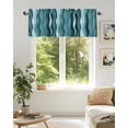 thumbnail image 6 of OmbreTurquoise Ocean Waves Curtain Valances,Abstract Stripes Seamless Small Window Treatment for Kitchen Living Room Bathroom,42" x 18", 6 of 7