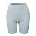 thumbnail image 2 of TheLovely Womens & Plus Basic Solid Cotton Mid Thigh High Rise Biker Bermuda Shorts, 2 of 5