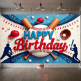 thumbnail image 2 of Baseball Theme Banner for Sports Party Celebration Indoor Event, 2 of 9