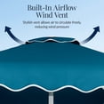 thumbnail image 6 of Best Choice Products 7.5ft Patio Market Umbrella with Wavy Trim, Fade-Resistant, Crank & Tilt, Wind Vent - Peacock, 6 of 8
