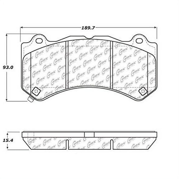 Centric (104.14050) Posi Quiet Brake Pad, Metallic