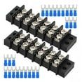 2PCS Double Row 2-12 Position Screw 12 Circuits Blocks 200v-450v For ...