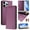 Darkpurple, variant on Wallet Case for iPhone 15 Pro, Magnetic Closure PU Leather Flip Phone Case for Men Women with RFID Blocking Card Holder Kickstand, Shockproof Protection Cover for iPhone 15 Pro, Darkpurple