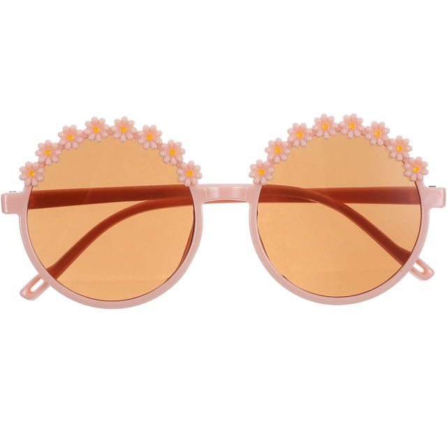 Minkissy 1 Paire de Lunettes de Soleil pour Enfants Fleur Rose Rétro Ac Protection Uv Usage Extérieur pour Enfants
