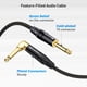 thumbnail image 5 of Cable de Guitarra Cable Matters Negro Paquete de 2 Recto a Ángulo Recto 15 Pies, 5 of 7