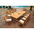 thumbnail image 6 of Grade-A Teak Dining Set: 10 Seater 11 Pc: 94" Mas Rectangle Trestle Leg Table And 10 Goa Stackng Arm Chairs Outdoor Patio WholesaleTeak #51GO1111, 6 of 6