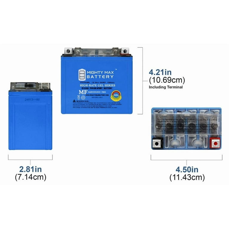 12V 6AH GEL Battery for Honda 50 NPS50, S Ruckus 2016 - Walmart.com