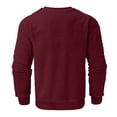 thumbnail image 5 of Baqcunre Men's Solid Color Fashionable Casual Plush Round Neck Hoodie,4XL,Crewneck Sweatshirts,Mens Sweatshirt,Long Sleeve Shirts For Men,Men'S Fashion Hoodies & Sweatshirts,Mens Fashion,Wine, 5 of 5