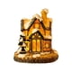 thumbnail image 1 of Casa de nieve navideña, cabaña de troncos luminosa, figuras en miniatura, decoración Estilo B, 1 of 9