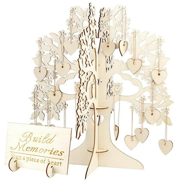 Yuarrent Libro de invitados de boda Árbol de deseos de 3D Instalación práctica estable DIY Artesanía Yuarrent HA028190-00B