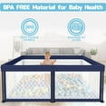 thumbnail image 2 of G TALECO GEAR Baby Playpen with Mat, Foldable Playpen for Babies and Toddlers, Portable Travel Play Yard, Blue, 2 of 8