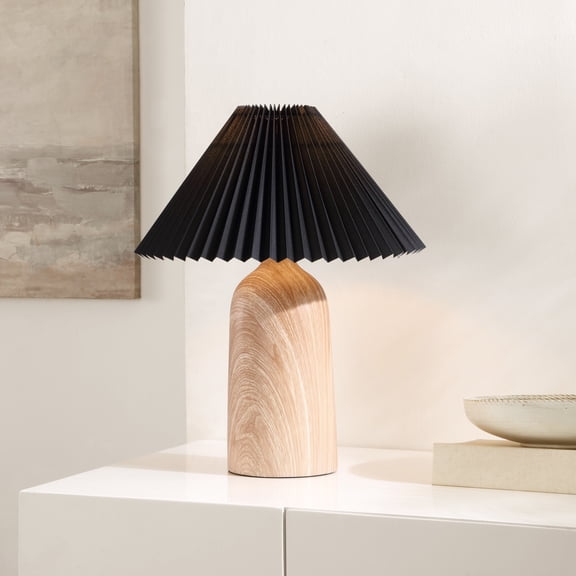 Safavieh Fabi 14.5" Modern Resin Table Lamp, Black/Natural