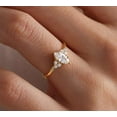 thumbnail image 2 of vylahjewellery 14K Rose Gold Moissanite Diamond Engagement Ring 1.50 Ct Marquise Cut Mother's Day Gift, 2 of 6