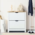 thumbnail image 2 of HOMCOM Armoire à Chaussures Étroite pour Entrée avec 2 Tiroirs Basculants Tablette Ajustable, 2 of 10