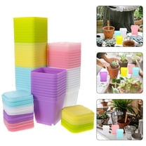 LEORX Garden Flower Planting Pots Yellow 60 Set for Pot