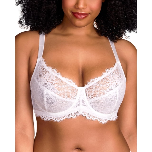 Sujetador Minizer HSIA, talla grande, con aros, cobertura total, blanco