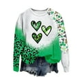 thumbnail image 2 of T-shirt de la Saint-Patrick pour Femmes Col Rond Imprimé Saint-Patrick Manches Longues Chandails en Molleton T-Shirt de la Saint-Patrick, 2 of 4