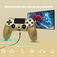 thumbnail image 3 of Controlador inalámbrico para P4, joystick de juego remoto compatible con P-4/P-4 Slim/P-4 Pro/PC (Dorado), 3 of 8