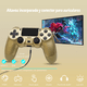 thumbnail image 3 of Controlador inalámbrico para P4, joystick de juego remoto compatible con P-4/P-4 Slim/P-4 Pro/PC (Dorado), 3 of 8