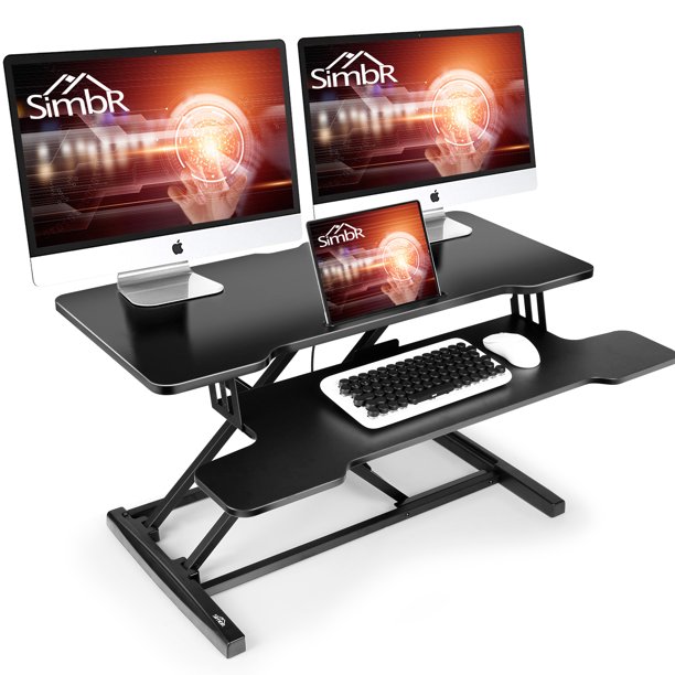 SIMBR Standing Desk 36 inches Computer Desk Fits Dual Monitor Height