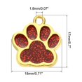 thumbnail image 2 of Unique Bargains Animal Dog Cat Paw Print Pendants, 10 Pcs Footprint Beads, Red, 2 of 7