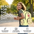 thumbnail image 7 of SCRAWLGOD Hedgehog Apple Pattern Yellow 17 Inches Backpack for Women Men Large College Bookbags Kids School Bag for Girls Boys Multi-Pocket Portable Casual Daypack, 7 of 7
