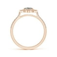 thumbnail image 2 of ANGARA Natural Princess-Cut Diamond Ring with Ornate in 14K Rose Gold for Women (Size-4.9mm| Color-K| Clarity-I3) | April Birthstone, Anniversary, Jewelry Gift for Women | Natural Diamond Ring, 2 of 8