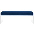 thumbnail image 3 of Modway Roam Velvet Bench in Navy, 3 of 5