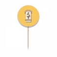 thumbnail image 1 of Flower Cluster Newspaper Brand Ribbon Toothpick Flags Round Labels Party Decoration, 1 of 3