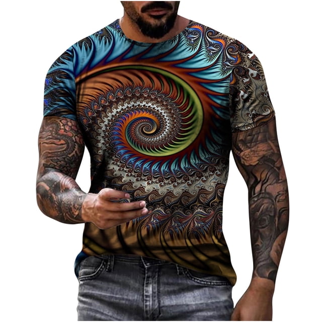 DPTALR T-Shirt Quotidien Unisexe pour Hommes à Imprimé 3D, Imprimés Graphiques, Imprimé Animal, Hauts à Manches Longues, Décontracté, Blouse