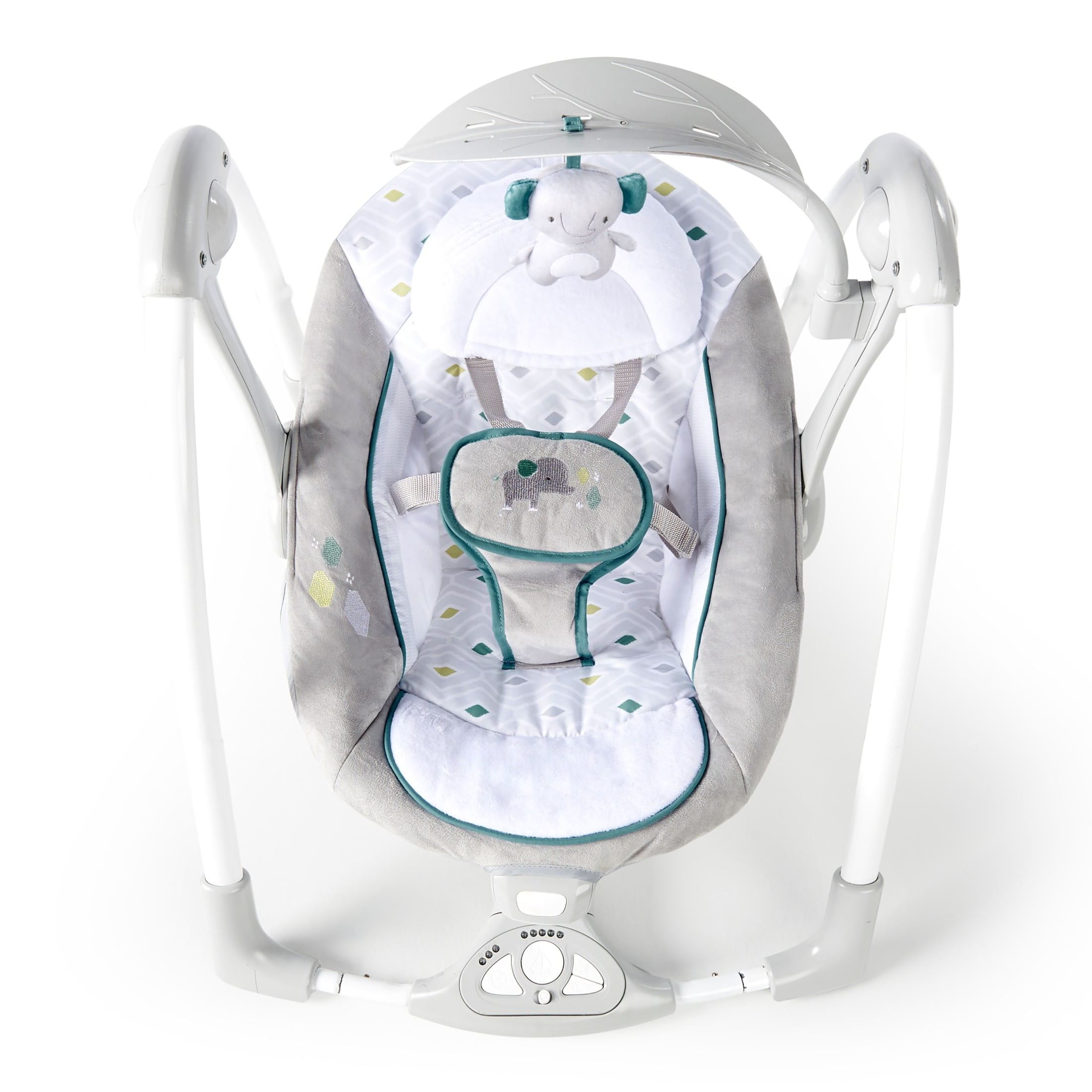 Ingenuity Convert Me 2-in-1 Portable Vibrating Baby Swing Nash, Infant, Gray