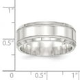 thumbnail image 4 of Sterling Silver Ss 8mm Polished Fancy Band Size 12 Made In United States qwb113-12, 4 of 4
