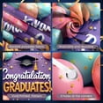 thumbnail image 4 of Colorful Balloons Graduation Banner Gold Stars Graduate Backdrop Purple Background Tassel Detail Grad Ceremony Background for Graduation Party College Graduation High School Ceremony, 4 of 5