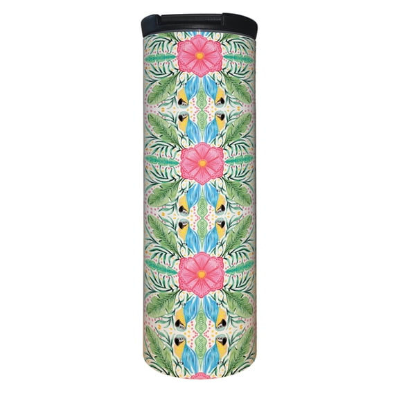 Highland Home Tropical Summer 17 oz. Double Wall Stainless Steel Tumbler w/Lid