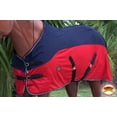 thumbnail image 3 of 81 In Hilason Western Horse Light Weight Comfort Durable Poly Fly Sheet Navy Blue & Red, 3 of 8