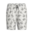 thumbnail image 4 of Wukai Hand Drawn Squirrel Men’s Short Pajama Pants With Pockets Soft Sleep Pj Shorts for Men-4X-Large, 4 of 6