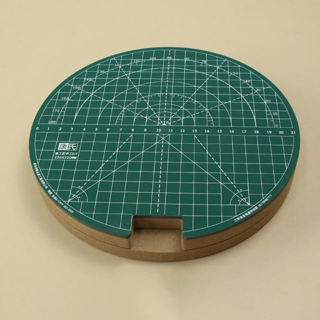 Colaxi Plateforme de Coupe en Caoutchouc pour Raquette de Tennis de Table, Station de Coupe de Feuilles de Caoutchouc, Professionnelle, Robuste, Tapis de Travail Rond Compact Établi Rotatif 29mm d'Épaisseur