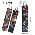 thumbnail image 2 of Jiibva 3pcs Cartoon Key Ring Dragon and Koi Embroidery Keychain Lanyard Tags Key Strap, Motorcycle Keychain Keychain for Backpacks, Wallets, Car, 2 of 7