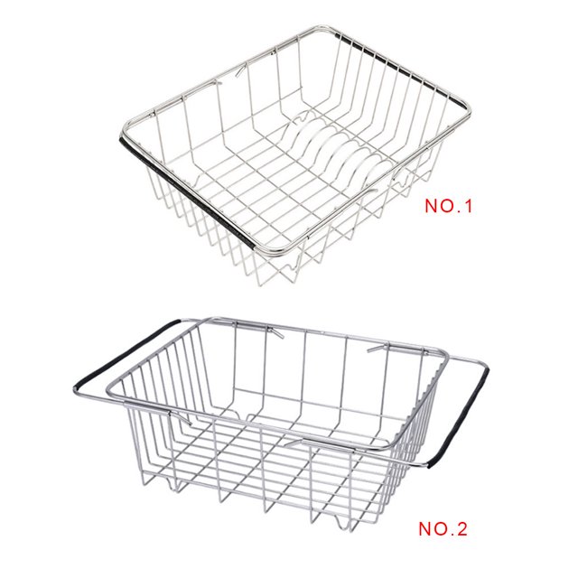 Expandable Dish Drying Rack Over The Sink Adjustable Arms Dish Drainer Pots Bowls Plates Holder Basket,Maoww