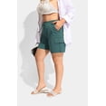 thumbnail image 3 of CASSIE LIZ Plus Size Shorts 3X Womens Green Bermuda Cargo Shorts Ladies Casual Summer Loose Fit Athletic Shorts with Pockets 3XL 22W 24W, 3 of 6