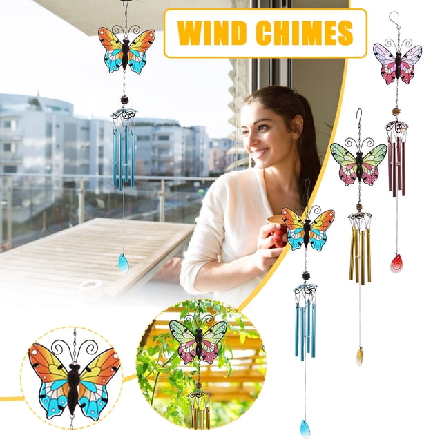 Vaidha Painted Rust-proof Metal Wind Chime Hanging Room Decoration