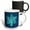 Multicolor, variant on 3drose, Star Shaped Geometric Element Filled with Glittering Blue Texture, 11oz Mug