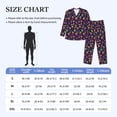 thumbnail image 4 of Salouo Skull mushroom rainbow color Print Button-Front Long Sleeve Pajama Set for Men, Soft 2Pjs Men's Long Sleeve Sleepwear-Large, 4 of 7