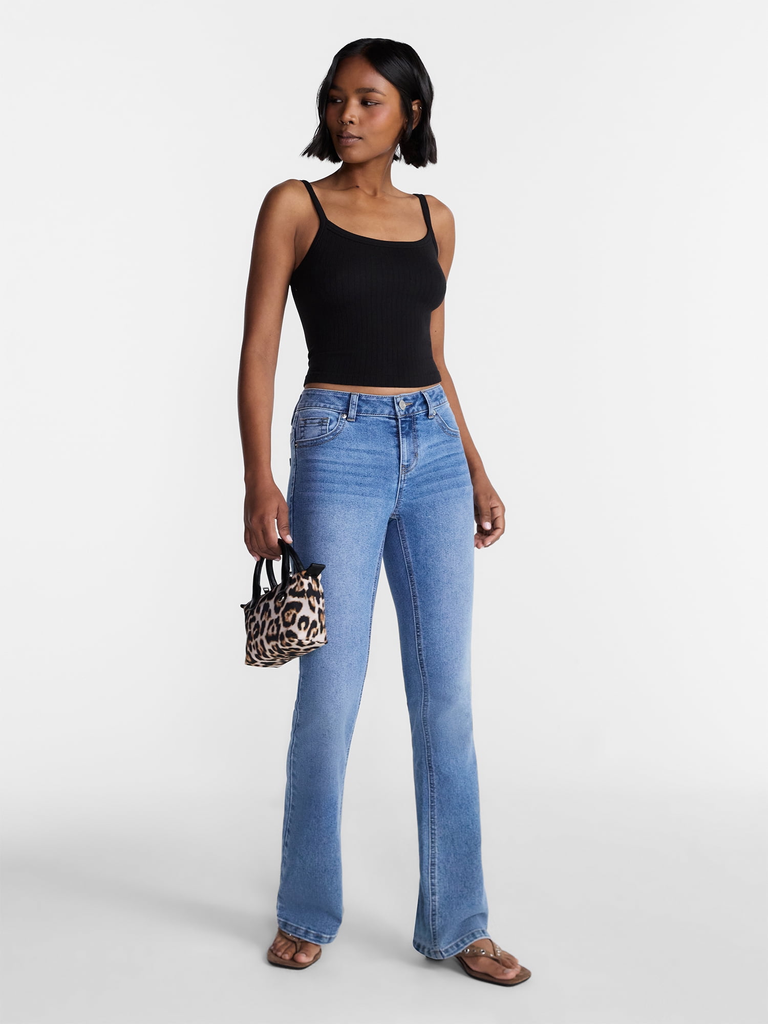 No Boundaries Novelty Stitch Bootcut Jeans, 32.5" Inseam, Women's 00-20